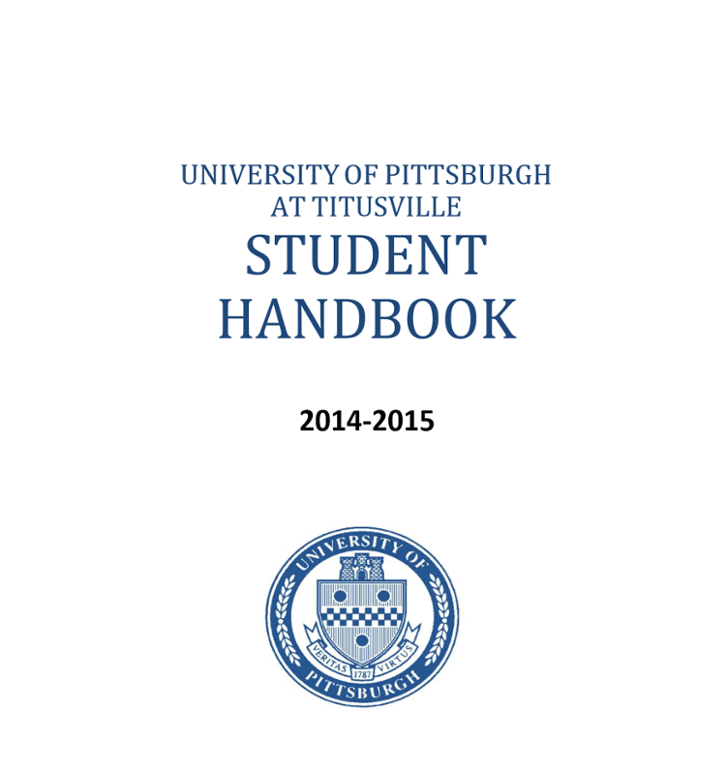 Student Handbook Titusville My Pitt